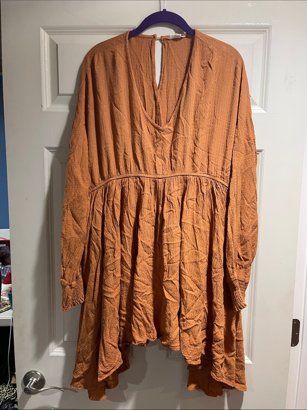 Chicsoul flowy orange blouse plus size